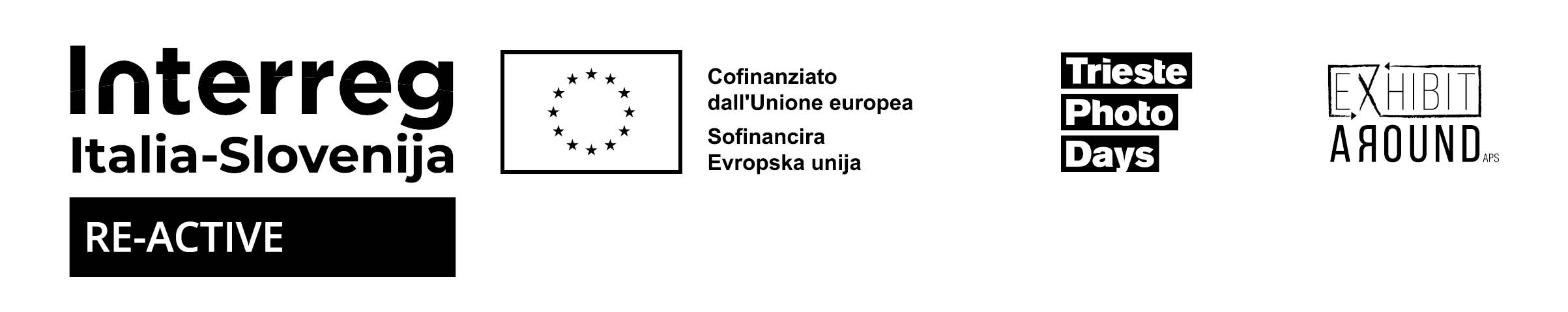 Interreg Italia–Slovenija RE-ACTIVE · Sofinancira Evropska unija · Trieste Photo Days · Exhibit Around APS